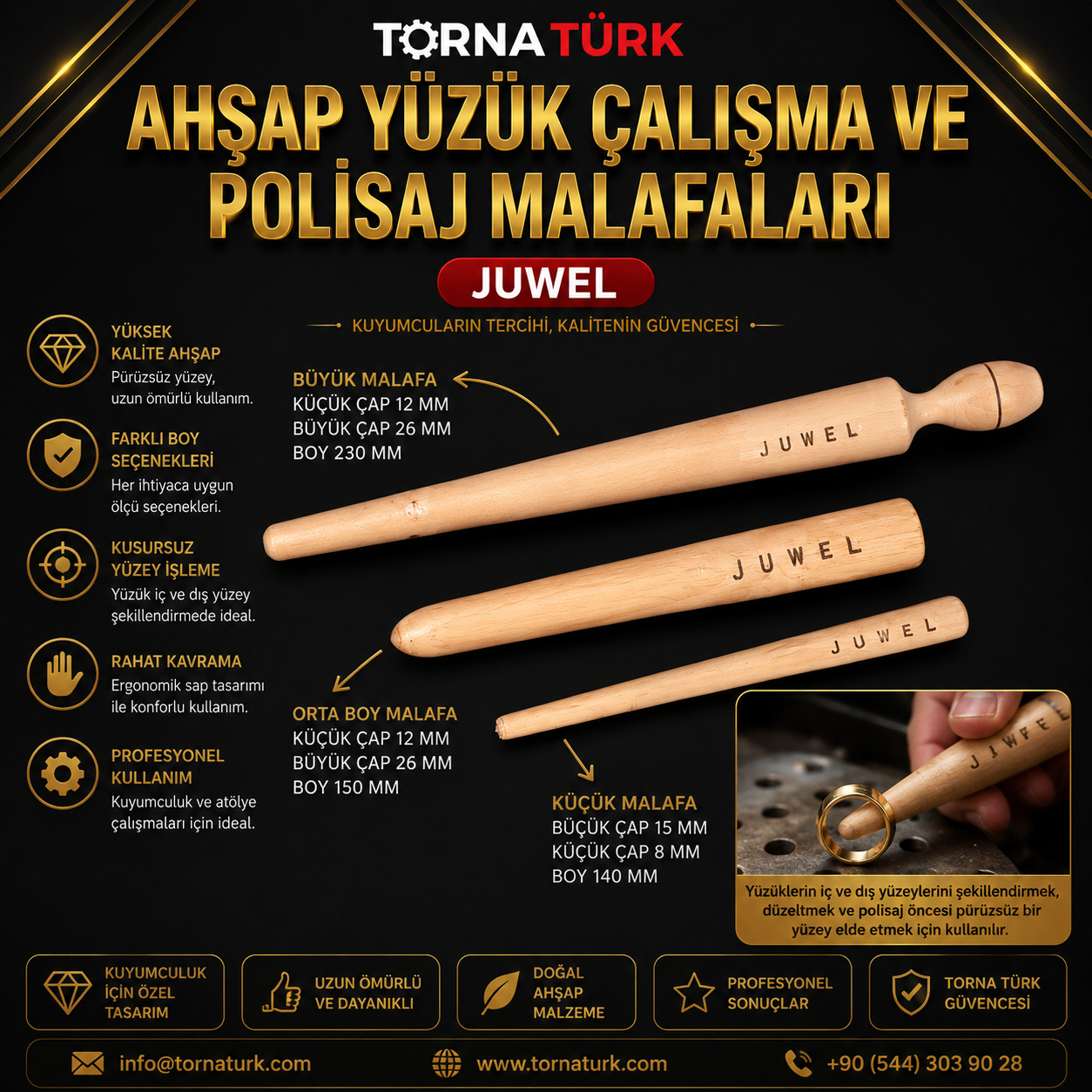 ahşap yüzük çalışma ve polisaj malafaları
