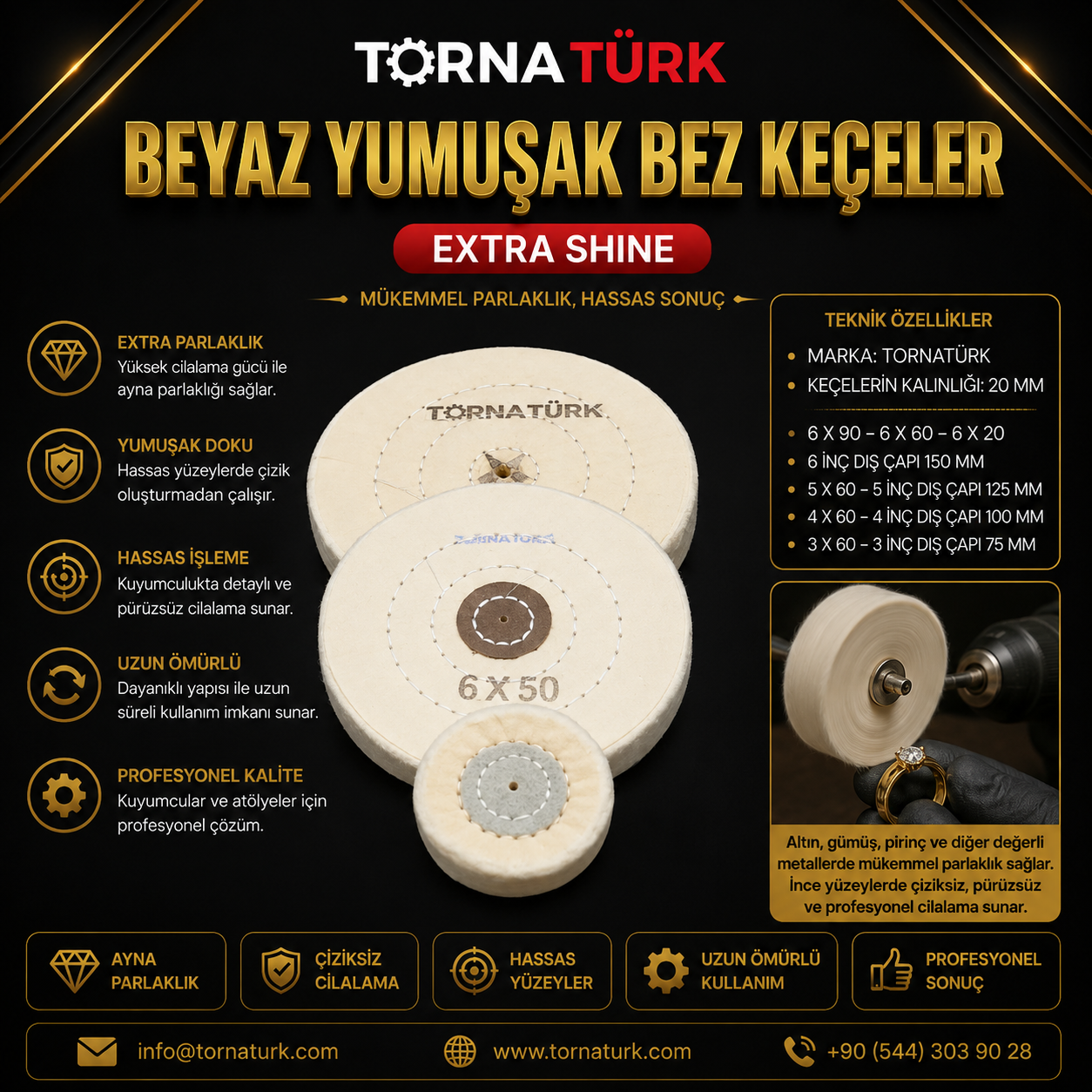 beyaz yumuşak bez keçeler  -   extra shine