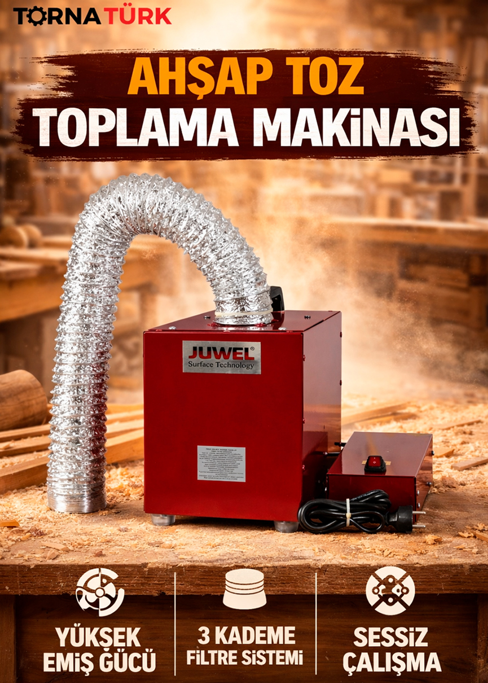 orta boy vakumlu toz toplama makinası ( Lazer vakum makinası / Laser vacuum machine ) / dust collecting machine